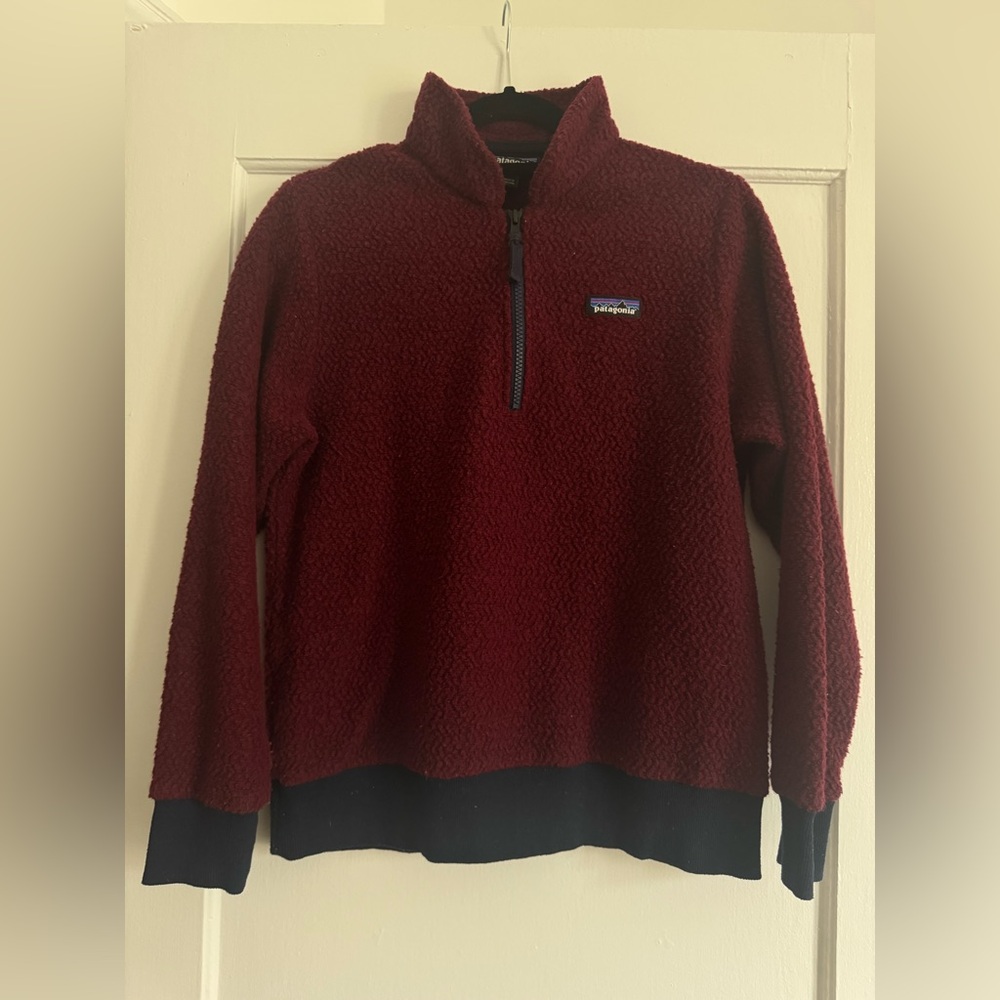 Patagonia Womens Woolyester Fleece Pullover “Molten Lava” Red
